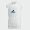 Adidas Girls Logo Tee -SHOES Popular Shop Branded T Shirt White FM5832 01 laydown