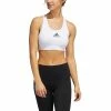 Adidas Women Sport Bra 2 Adidas Women Sport Bra -SHOES Popular Shop GJ5390 APP on model front white