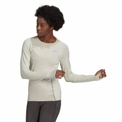 Adidas Runner Long Sleeve Tee -SHOES Popular Shop GJ9902 APP on model standard white