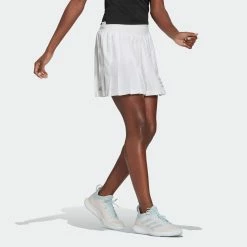 Adidas Tennis Pleated Skirt 14.5" -SHOES Popular Shop GL5469 APP on model walking gradient