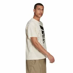 Adidas Men Logo Tee -SHOES Popular Shop H14667 APP on model walking white