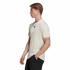 Adidas Tennis Primeblue Tee 17 Adidas Tennis Primeblue Tee -SHOES Popular Shop H31412 APP on model side white