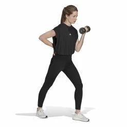 Adidas Sleeveless Tee -SHOES Popular Shop HG5974 6 APPAREL OnModel WalkingView white