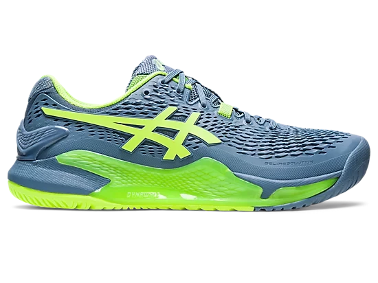 Asics Gel-Resolution 9 Men Steel Blue/Hazard Green 3 Asics Gel-Resolution 9 Men Steel Blue/Hazard Green