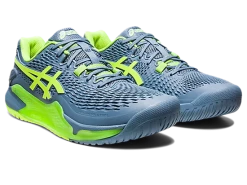 Asics Gel-Resolution 9 Men Steel Blue/Hazard Green 11 Asics Gel-Resolution 9 Men Steel Blue/Hazard Green -SHOES Popular Shop asics gel resolution 9 men tennis prosport3