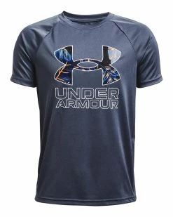Under Armour Boy's Tech Hybrid Print Fill Short Sleeve